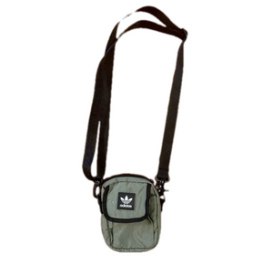 adidas Olive Green Crossbody Mini Bag with Black Strap